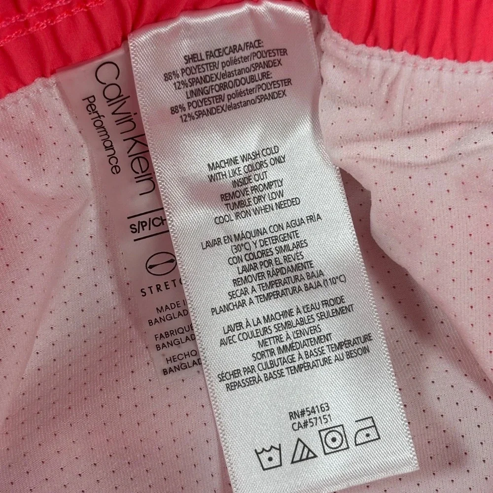 Calvin Klein Performance Neon Pink Athletic Skort Small Built-in Shorts Pockets